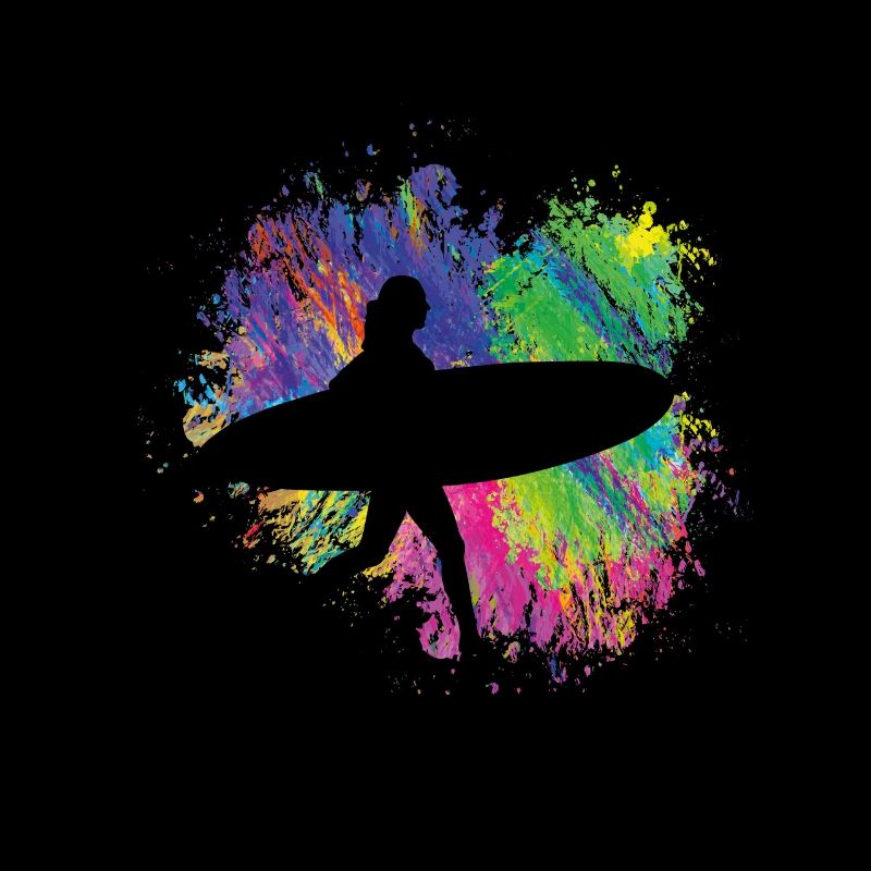 Sommersurfer Mit Brett