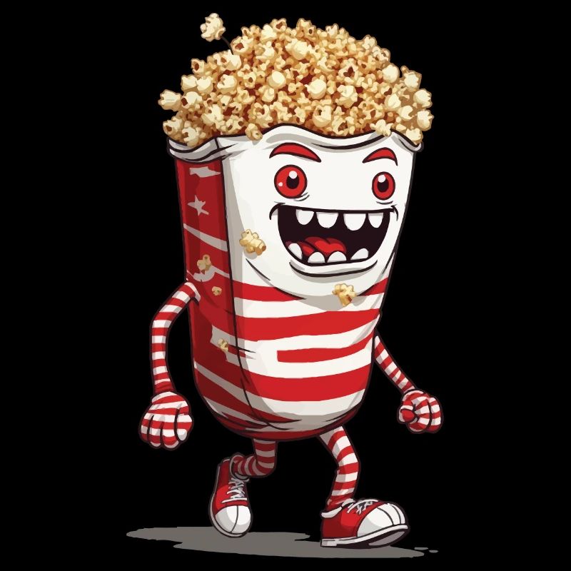 Conception drôle de monstre de pop-corn d’Halloween