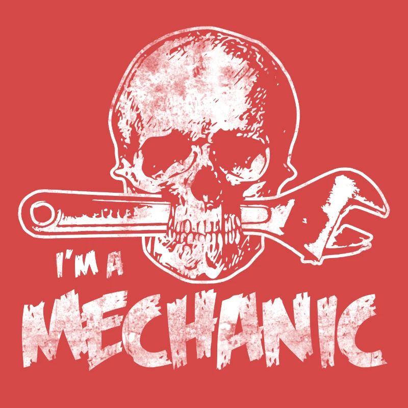 Mechanic mechatronics mechanics skull work