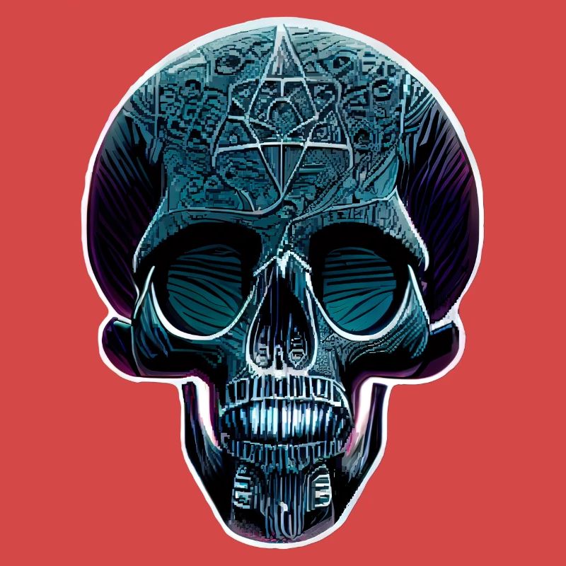 blauer Totenkopf