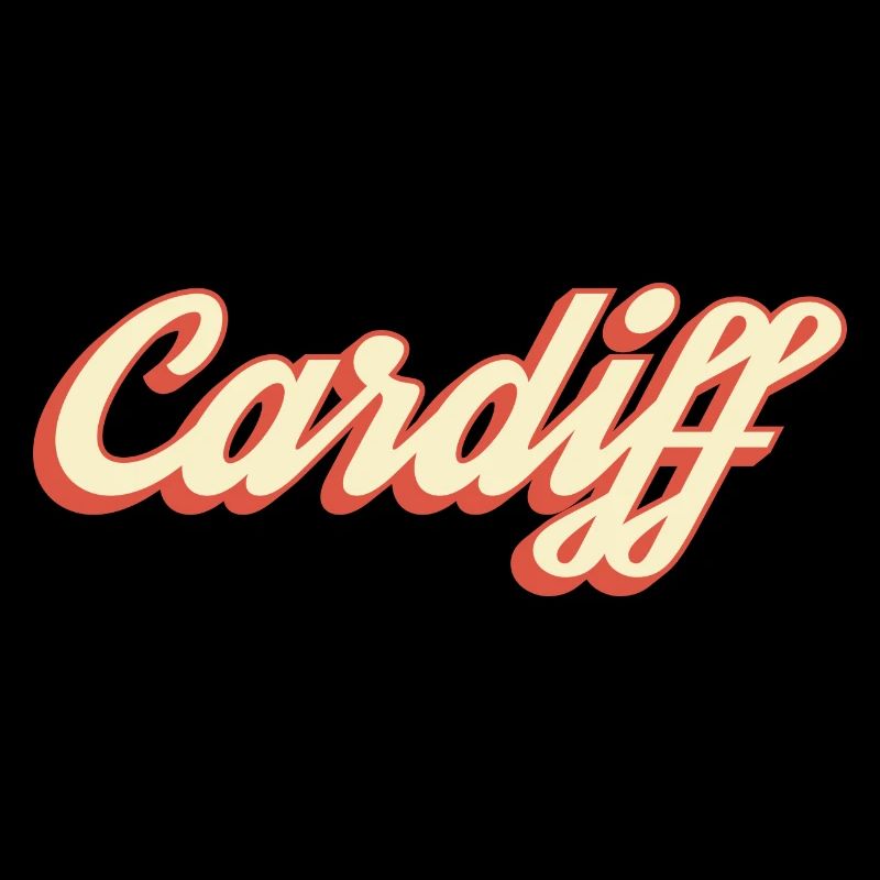 Cardiff Retro Script Logo