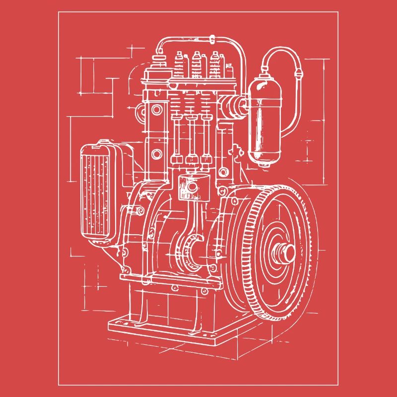 Plan de moteur industriel