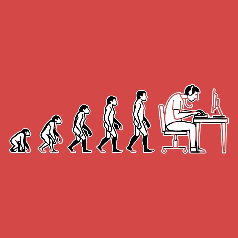Evolution endet am Computer – Humor Design