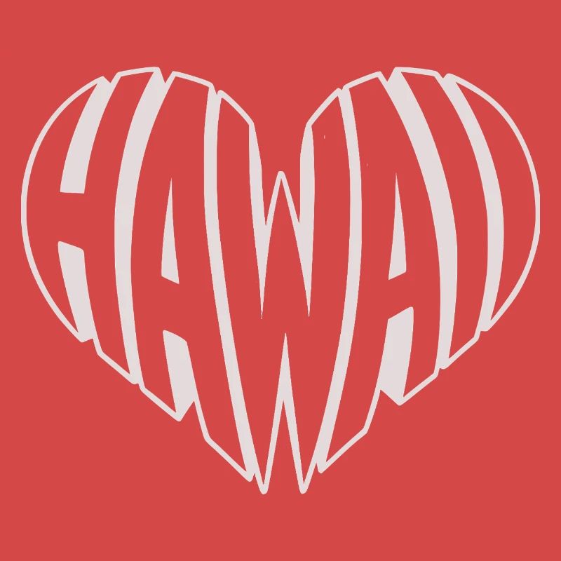 Hawaii, Hawaii Angular Heart Typo