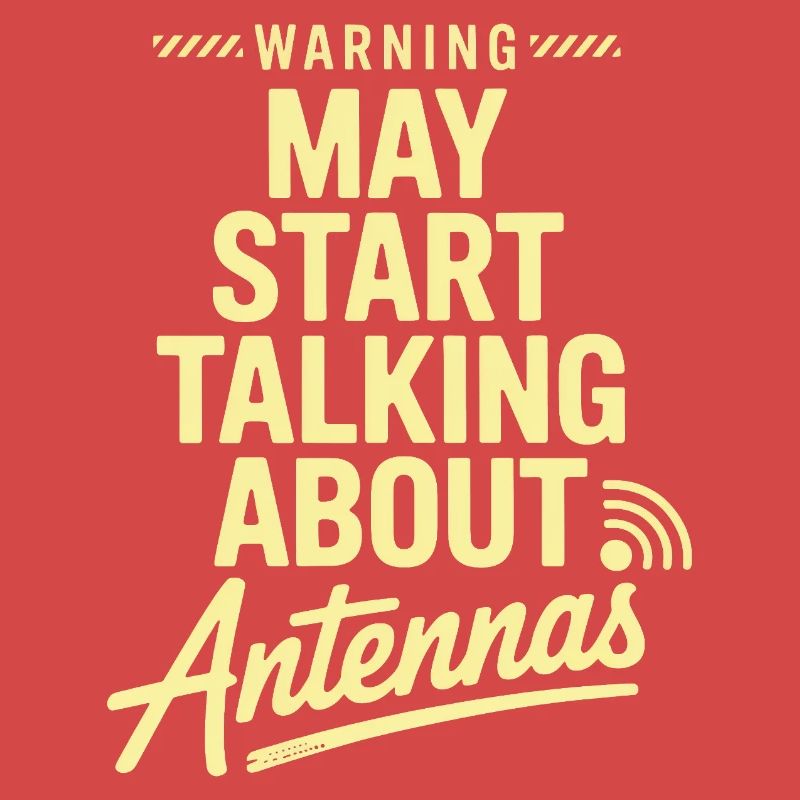 Retro Tech Satire Antenne Gesprächsplakat