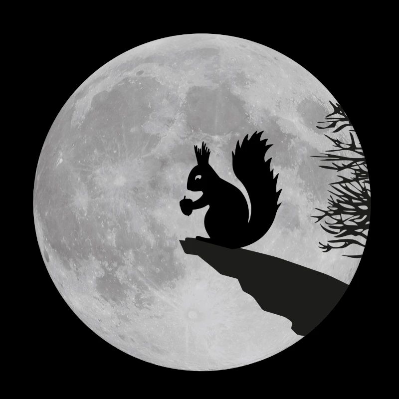 Moon squirrels full moon night Acorn