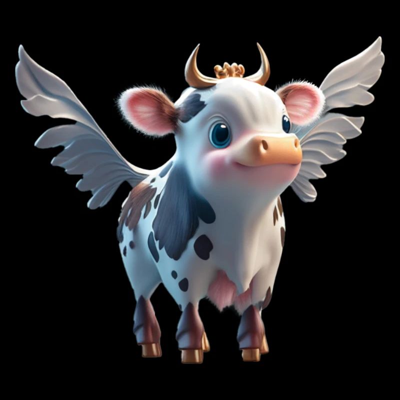 Heilige Kuh! 🐮 mit echten Engelsflügeln
