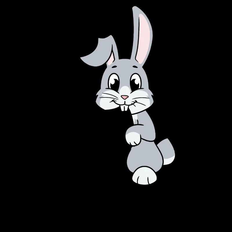 Rabbit eats fabric