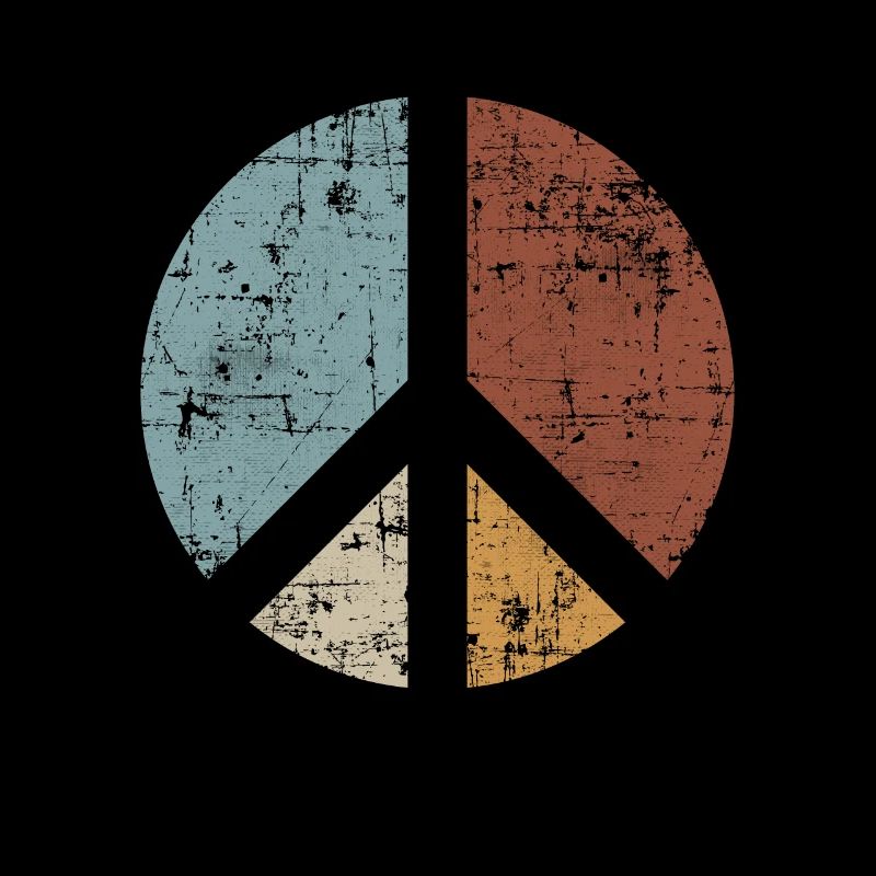 Retro Vintage Design Friedenszeichen Peace Zeichen