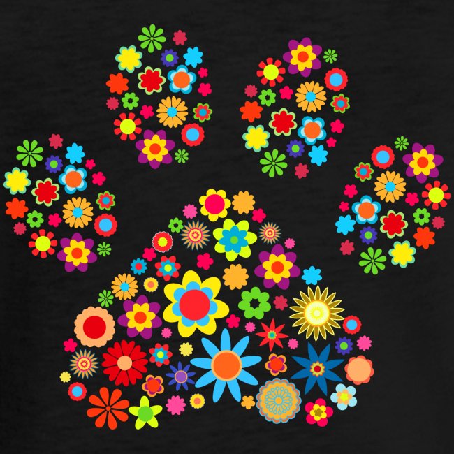 flower dog paw cat - Frauen Vintage T-Shirt