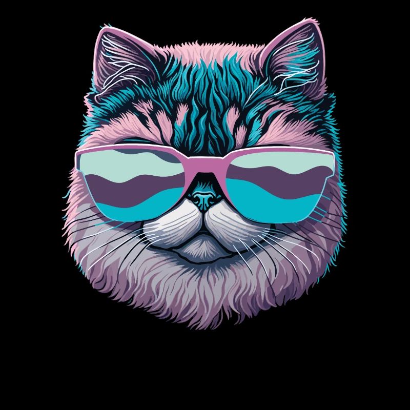 Cooles rosa Katzendesign