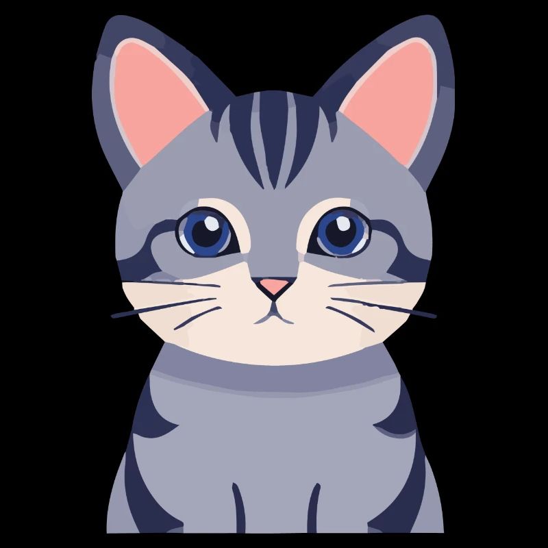 chat gris mignon