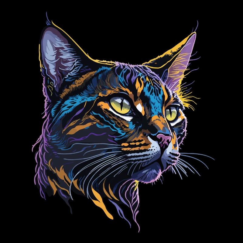 Classique Splash Art Bengal Cat