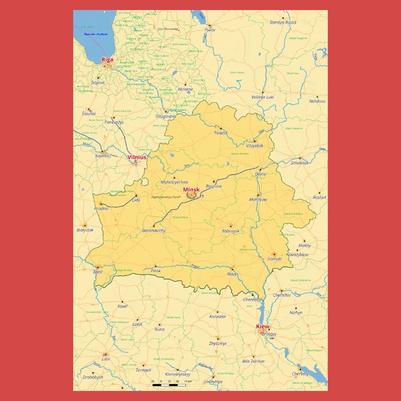 Biélorussie Carte Biélorussie