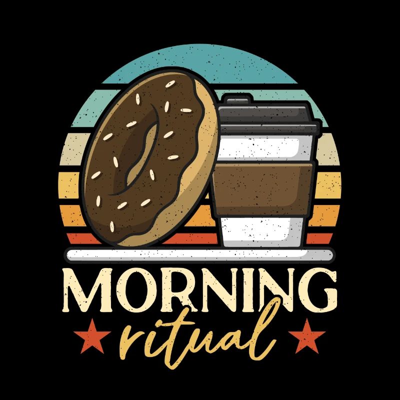 Coffee & Doughnuts Morning Ritual Coffee Doughnut
