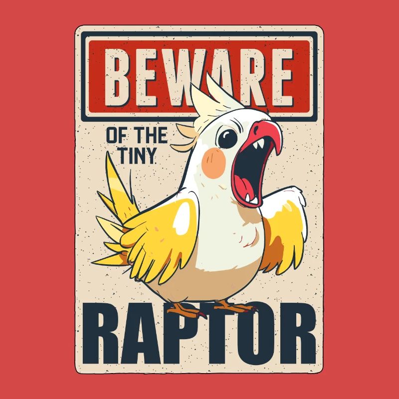 Calopsitte Méfiez-vous de la minuscule perruche perroquet Raptor