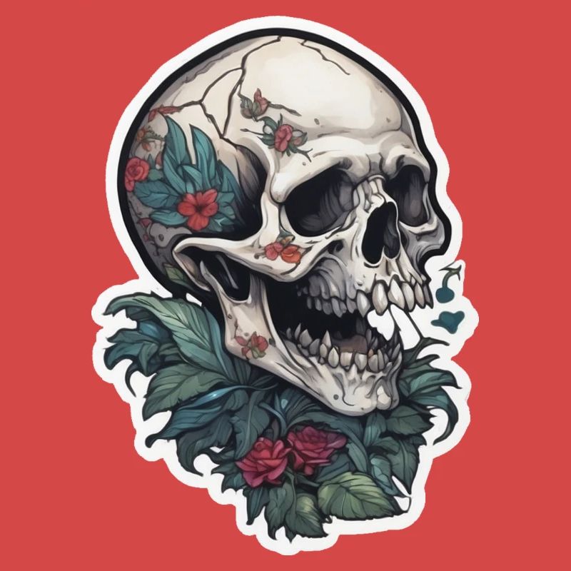 Conception de crâne d’impression de tatouage