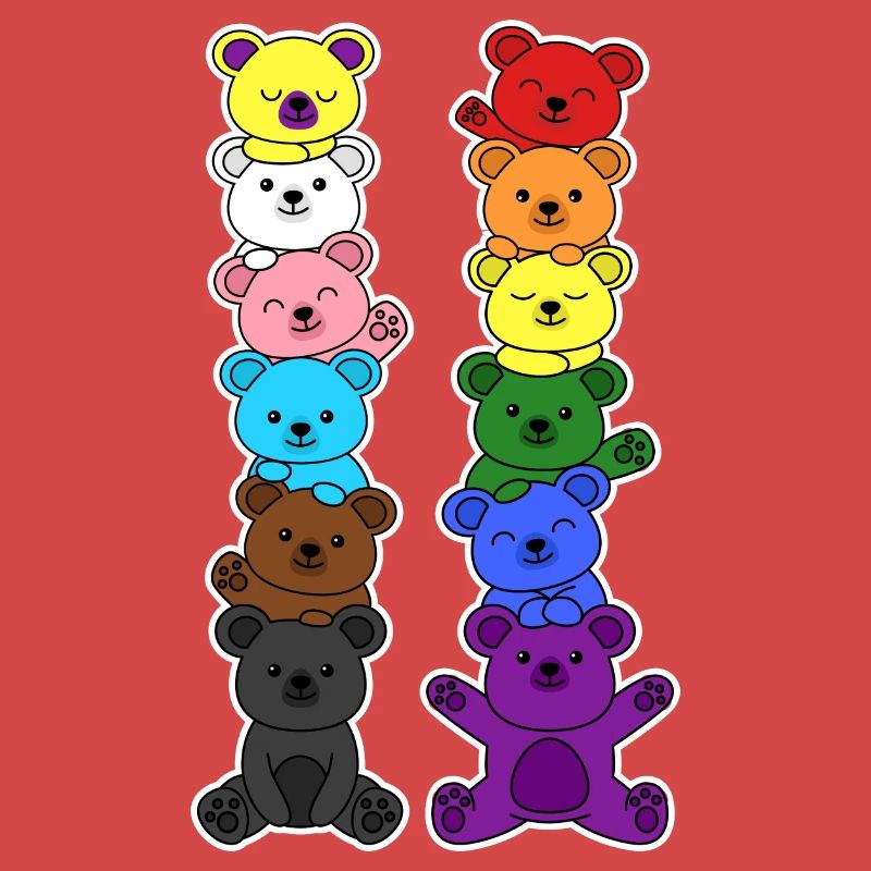 Pride Progress Flag Bears for Equality