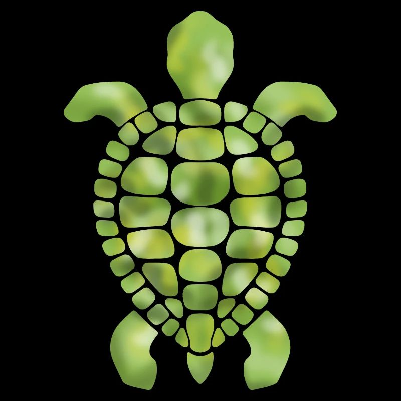 Green turtle mosaic pattern