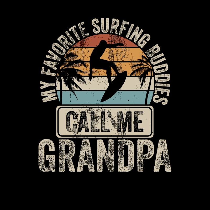 Surfing Papy Surfeur Père Ondulé