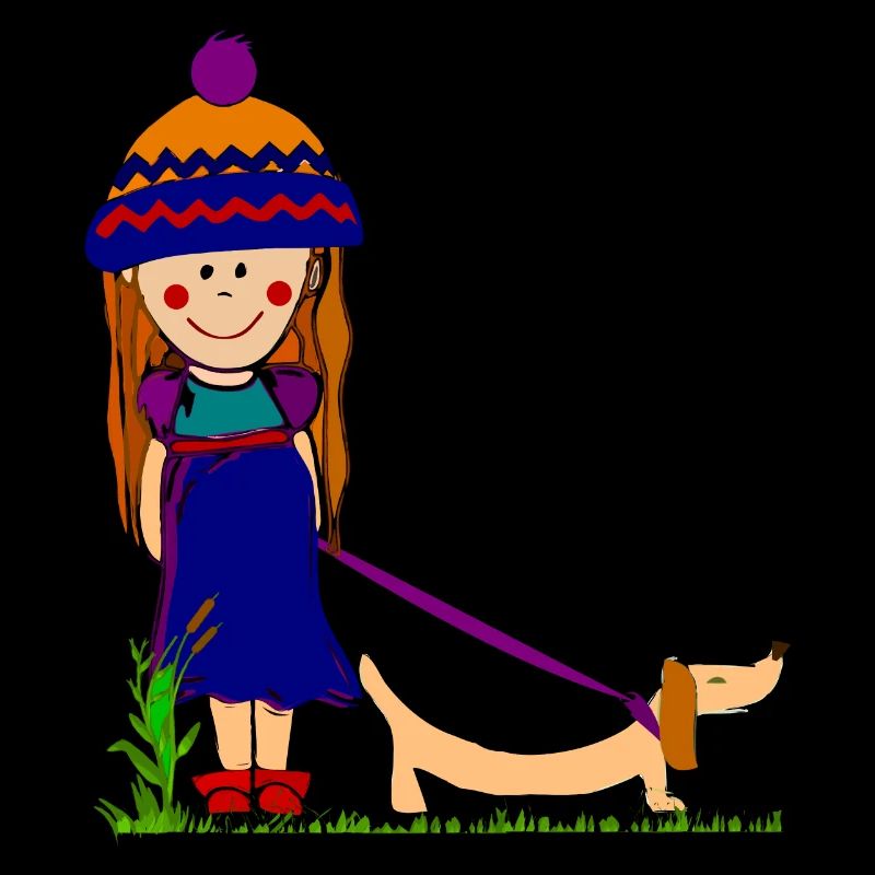 Maedchen mit Hund
