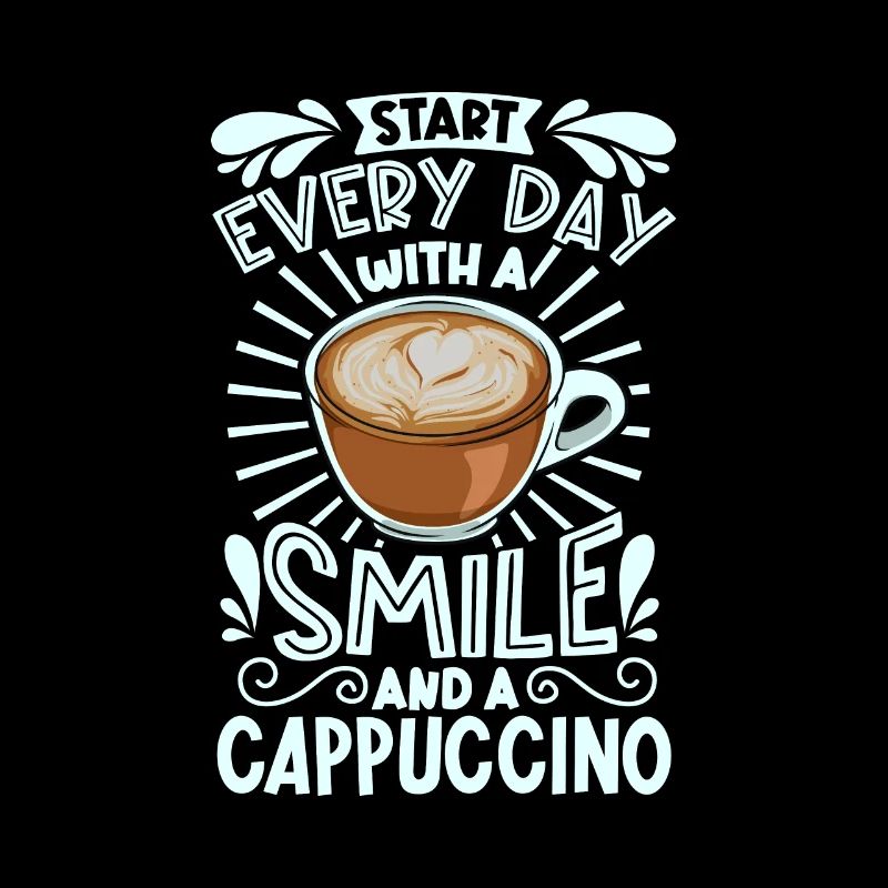 Lächeln mit Cappuccino