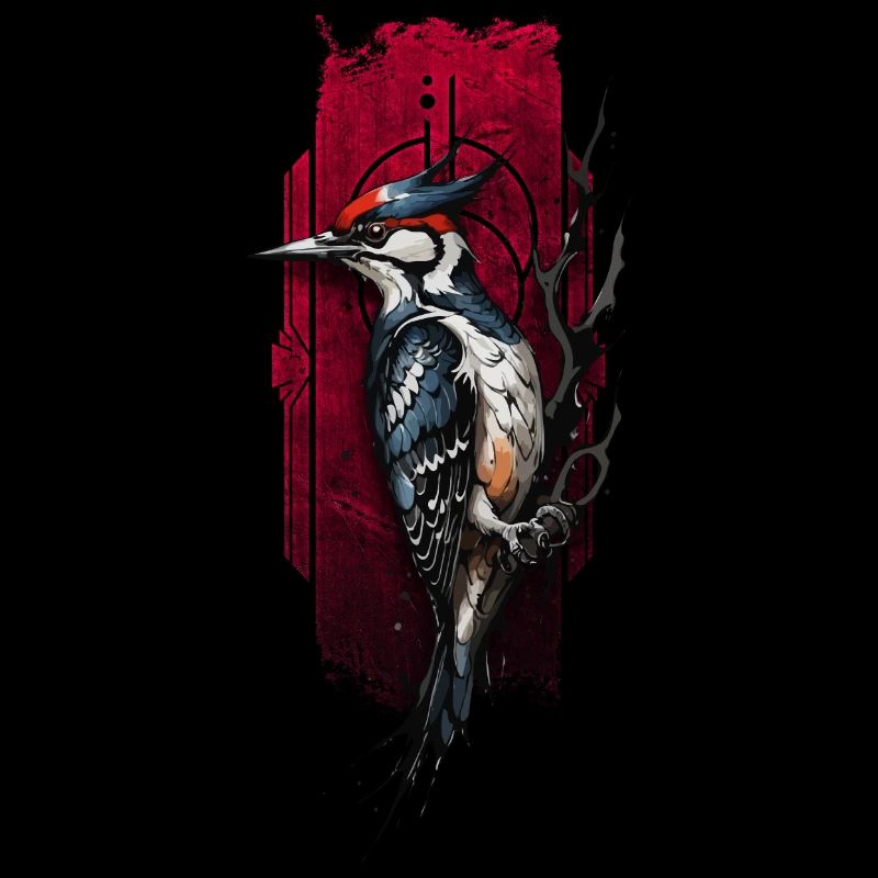 Lebhafter Spechtvogel
