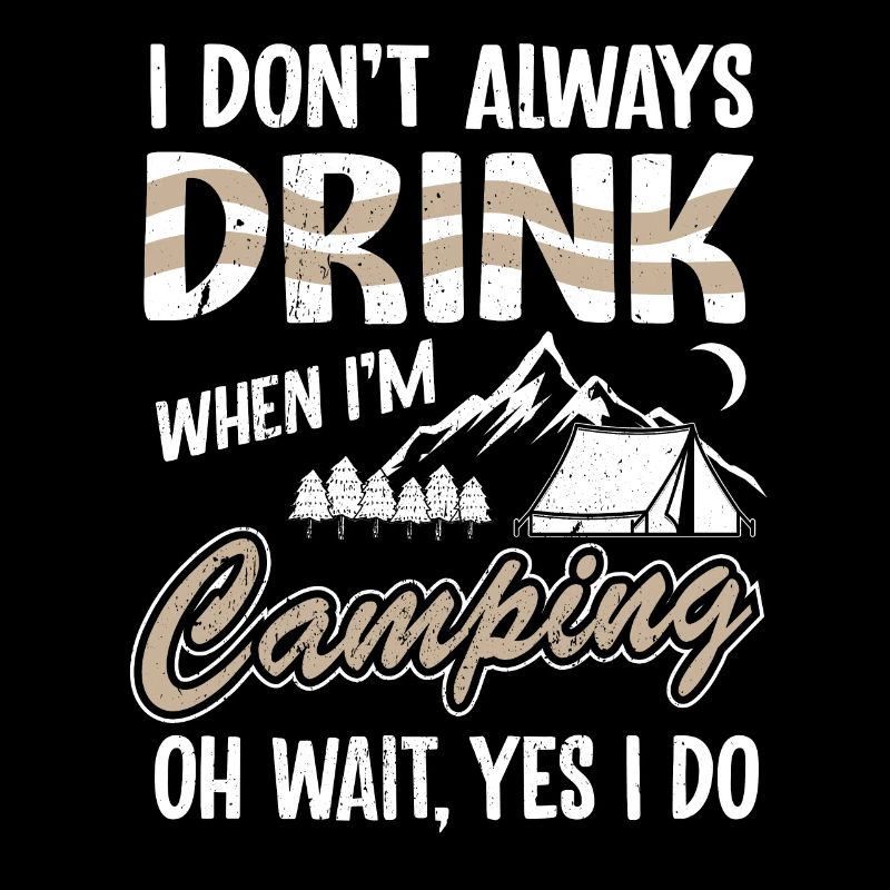 Camping Camper Alcohol Beer Wine Lovers Gift