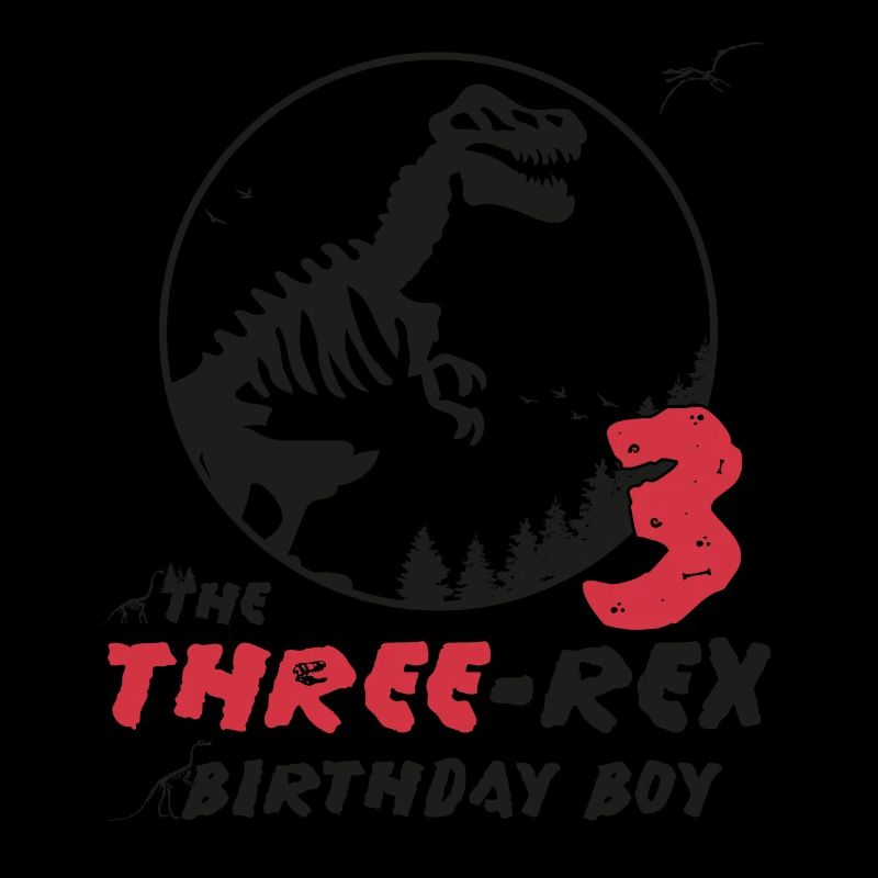 Birthday Boy Three Rex 3 Dinosaur 3 Year Old Kids