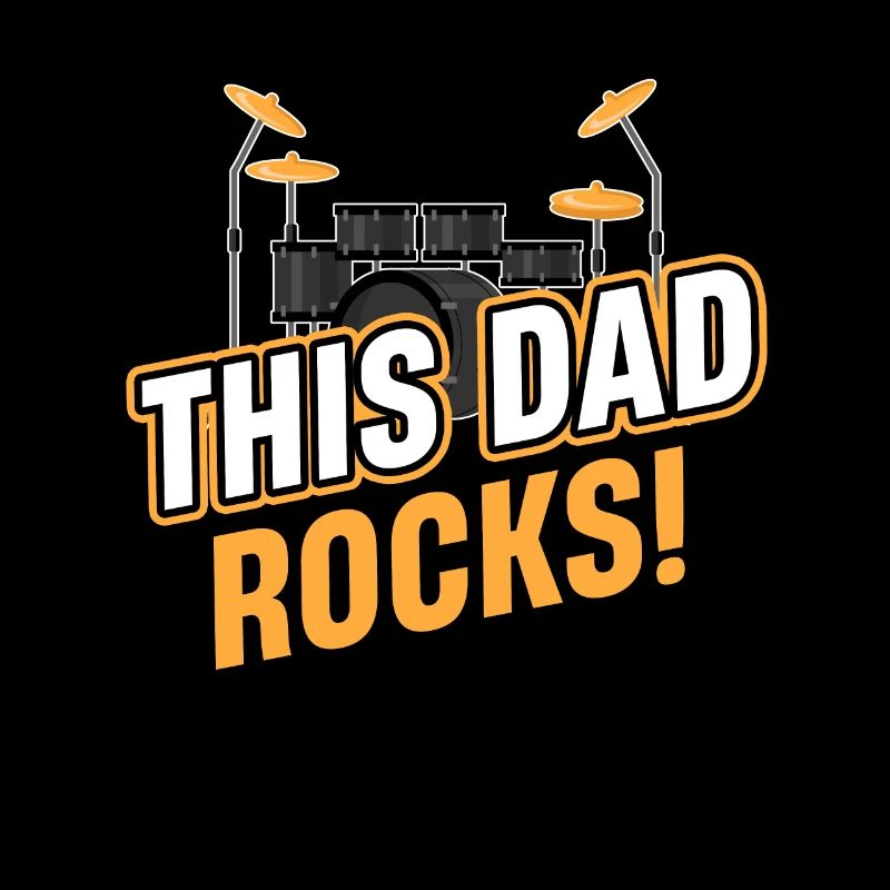 This daddy rocks! Funny drumming band,