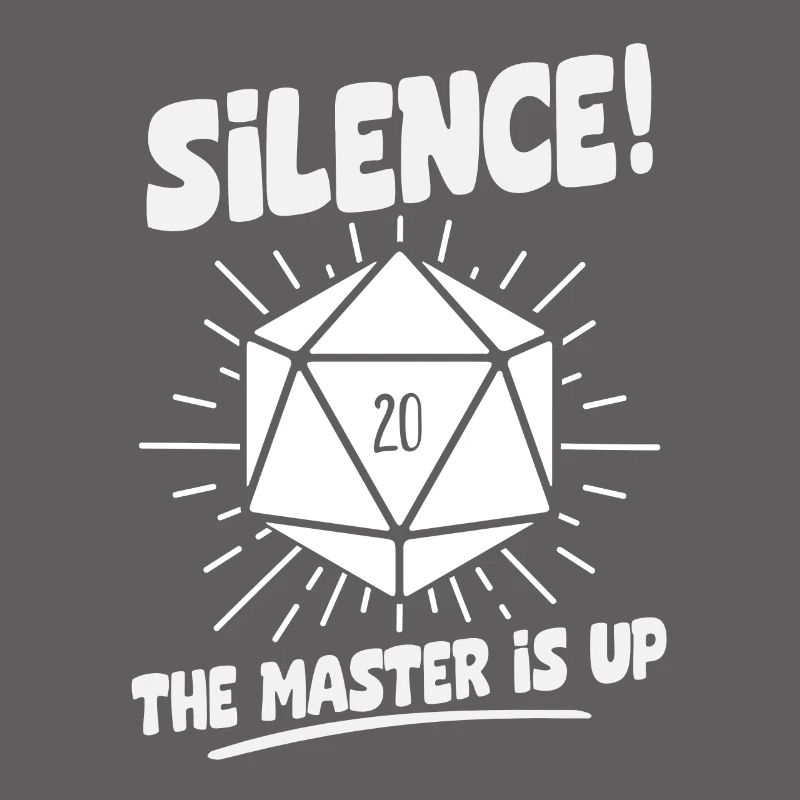 Silence! Le Master Is Up D20 Cube