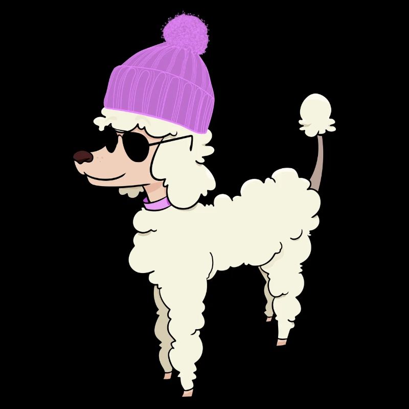 Caniche hiver gonflable chien lunettes de soleil hiver