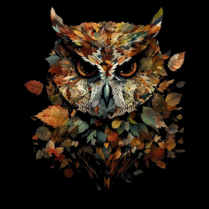 Eule Nachtvogel Vogel Tier Geschenk Kunst
