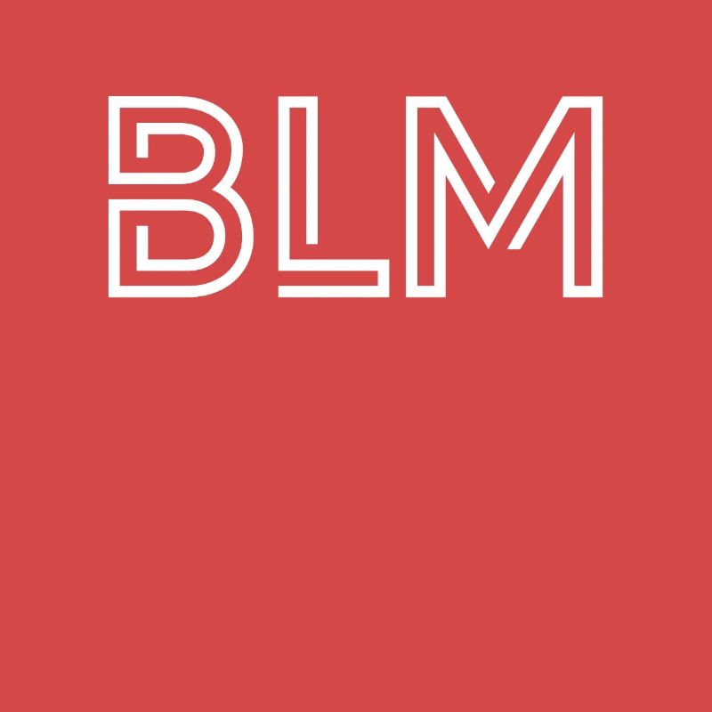 BLM créatif en grosses lettres blanches