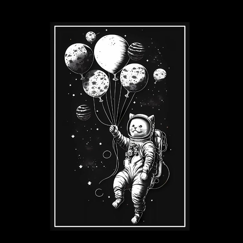 Cat Kitten Space Astronaut Planet Spaceman