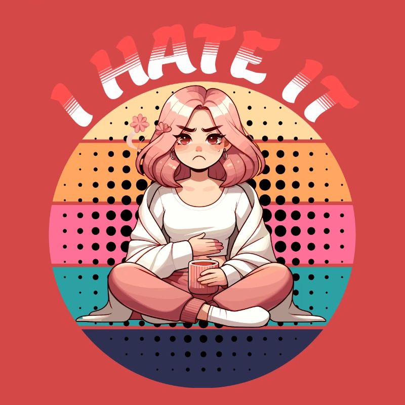 Periode Menstruation I Hate It Statement