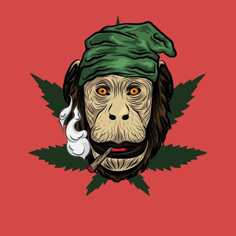 Kiffender Affe Mit Joint