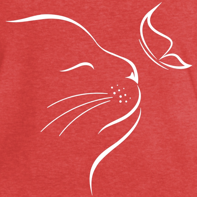 cat butterfly - Frauen Vintage T-Shirt