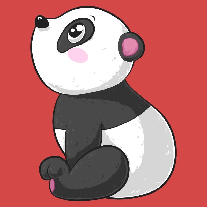 Träumender Comic Panda