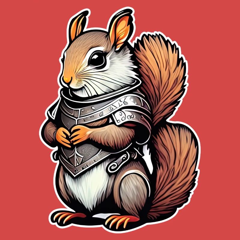 Krieger-Eichhörnchen Illustration