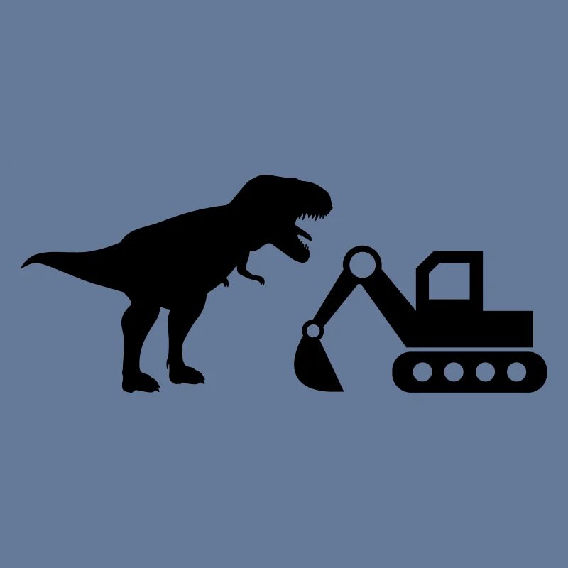 Construction de chantier d'excavatrice T-Rex Dinosaur Construction Worker