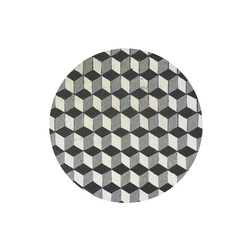 Three-dimensional cubes grayscale