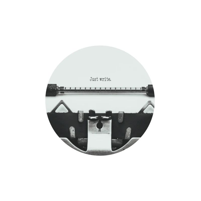 Écrivez simplement un design de machine à écrire vintage