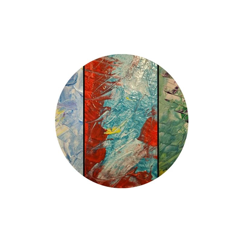 Triptychon Farbfluss