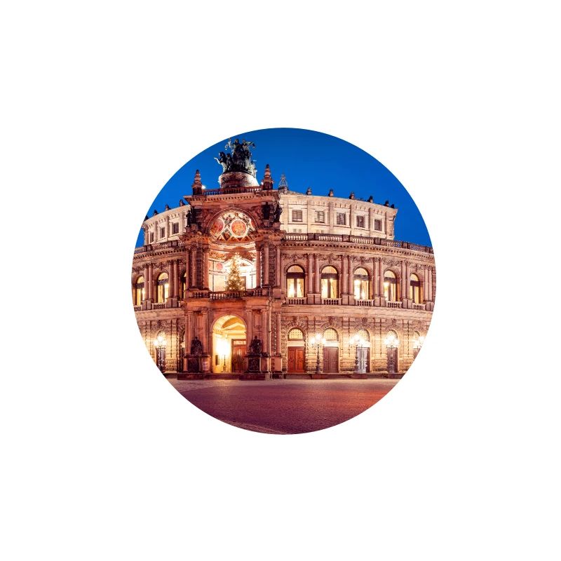 Semperoper de Dresde en soirée