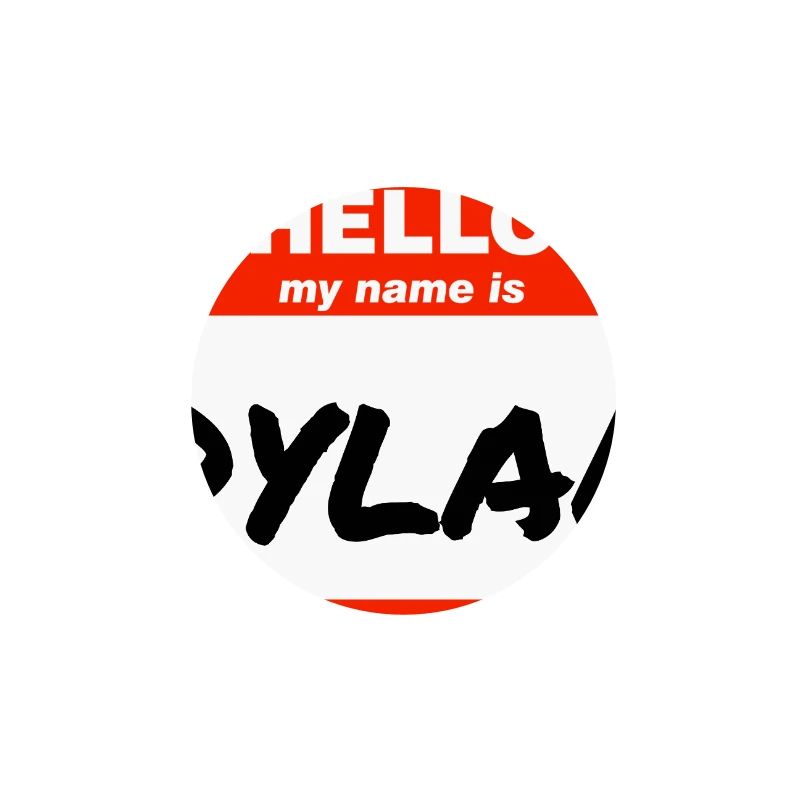 Hello My Name Is Dylan Label Name Tag