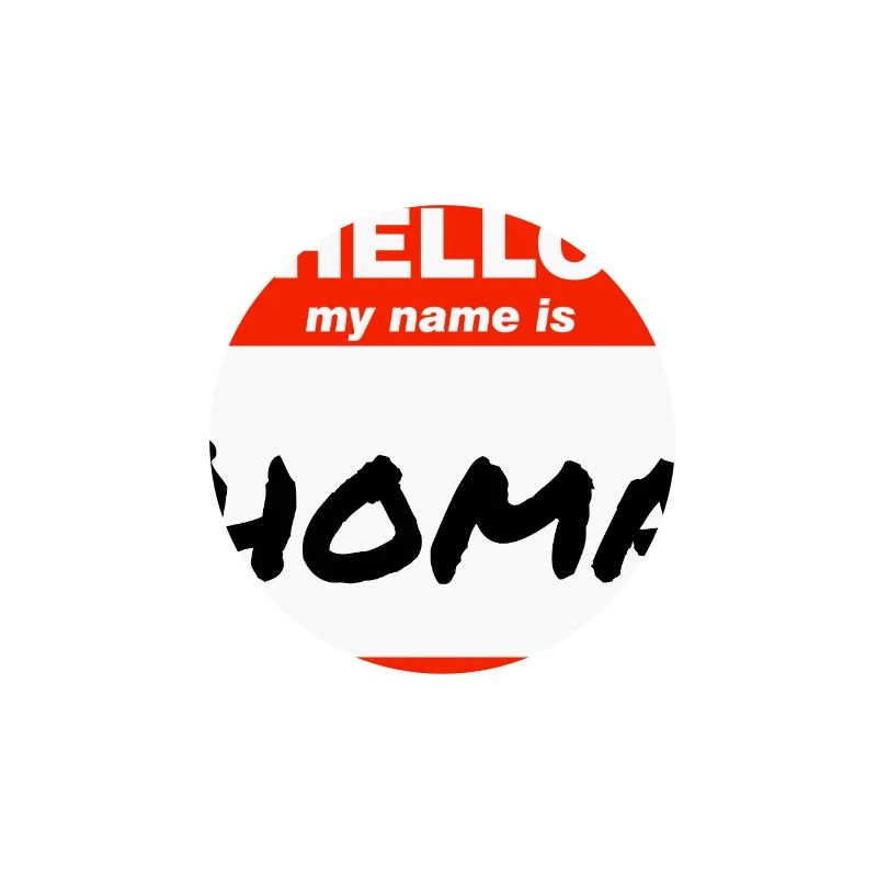 Hello My Name Is Thomas Label Name Tag