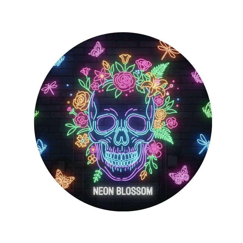 Conception de crâne de néonblossom