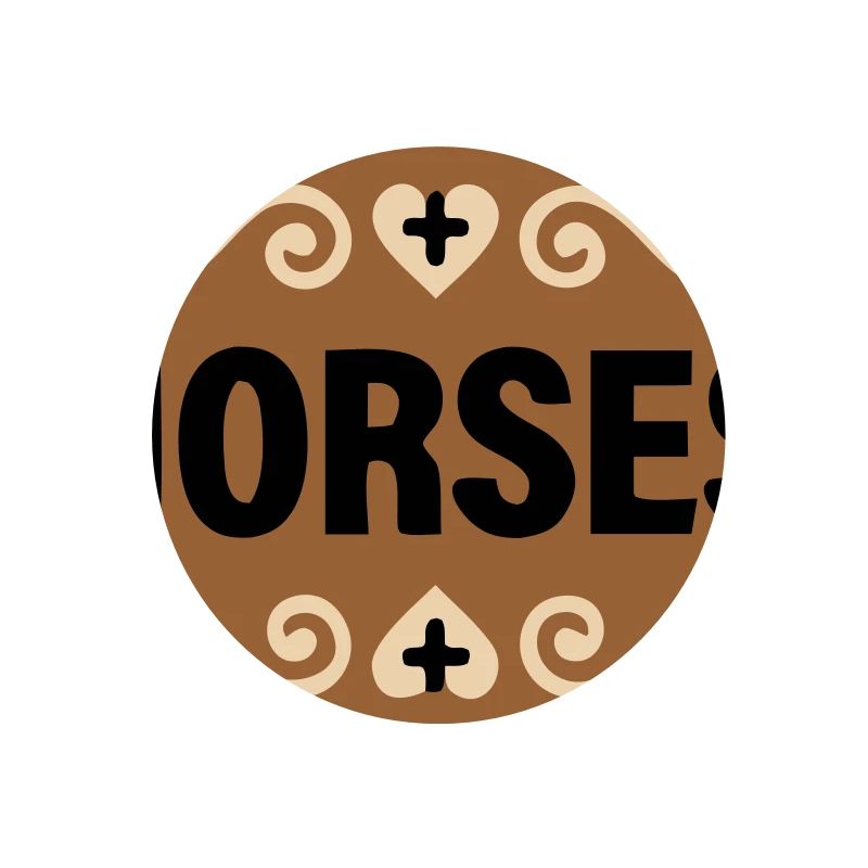 Horses Lettering Retro Riding