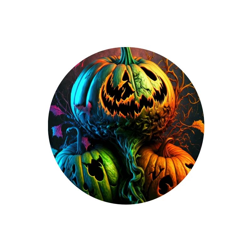 Neon Halloween Pumpkins